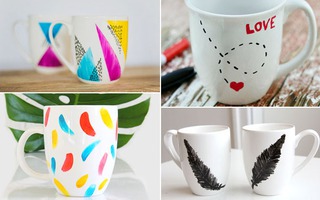 Khoác áo mới cho cốc trắng thật tinh tế với 4 cách đơn giản