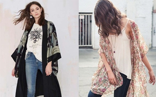 Áo khoác kimono: chiếc áo bay bổng nhẹ bẫng cho những ngày nắng