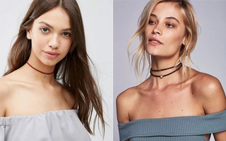 Vòng cổ choker và áo trễ vai: cặp đôi hoàn hảo không thể bỏ lỡ trong hè này