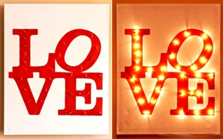 Làm tranh “LOVE" lãng mạn tặng chàng