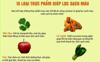 15 loại thực phẩm giúp làm sạch máu rất tốt