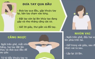 12 bài tập tại văn phòng giúp thư giãn, giảm đau cơ, mệt mỏi