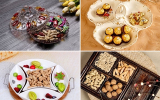 Ngất ngây với những mẫu khay đựng bánh kẹo cho bàn trà ngày Tết 