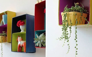 Ý tưởng tự làm kệ trang trí nhà từ những món đồ vô cùng thân thuộc
