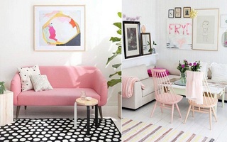Không gian sống ngọt dịu và đầy nữ tính với sự góp mặt của sắc hồng phấn 