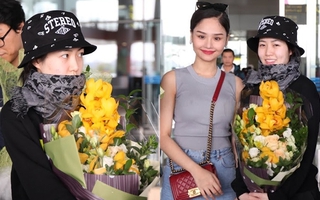 "Nữ hoàng phòng vé" Hàn Quốc thấp bé, mặc xuề xòa ở sân bay Nội Bài