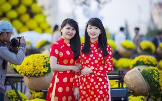 Bạn trẻ Đà Nẵng rạng rỡ bên đường hoa Tết