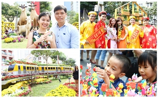 Người Sài Gòn nô nức du xuân ở đường hoa, hội hoa 