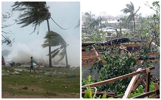 Bão Cyclone Pam: Đã có 6 người chết, thị trấn, làng mạc bị thổi bay