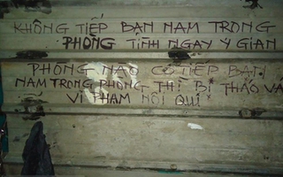 Những dòng nội quy hài hước phủ kín tường ở khu nhà trọ sinh viên