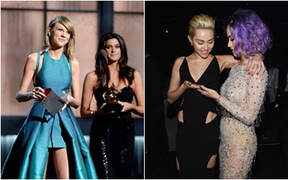 Taylor Swift "làm lố", Katy Perry cùng Miley "đọ ngực" tại Grammy 
