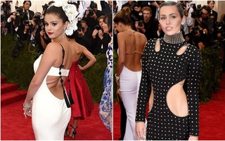 Selena Gomez lộ vòng hai ngấn mỡ, Miley Cyrus khoe eo con kiến trên thảm đỏ