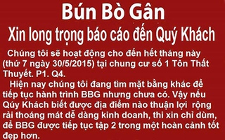Quán 'bún bò gân bá đạo' chuẩn bị đóng cửa