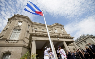 Lễ kéo quốc kỳ Cuba ở thủ đô Mỹ