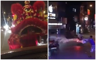 Phản cảm hậu Trung thu: Múa lân xin tiền ô tô, ném bóng nước gây chấn thương sọ não
