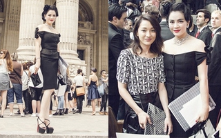 Lý Nhã Kỳ "đọ sắc" cùng Châu Tấn trong show thời trang tại Paris