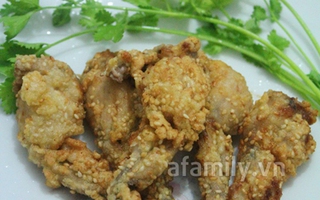 Giòn rụm thơm phức món ếch tẩm vừng chiên