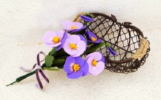 Làm hoa pansy giả đẹp y như hoa thật!