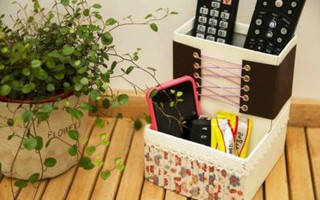 Tái chế vỏ hộp thành hộp đựng đồ xinh xắn