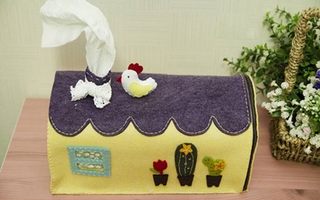 Làm hộp đựng khăn giấy hình ngôi nhà ngộ nghĩnh