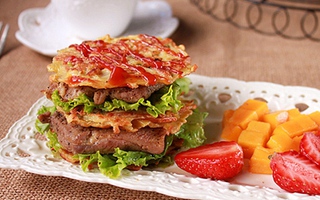 Làm burger bò siêu ngon mà không cần lò nướng!