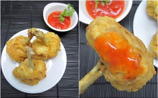 Cánh gà chiên hình que kẹo siêu hấp dẫn 