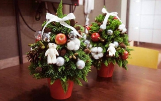 Tự chế cây thông Noel nhỏ xinh bắt mắt