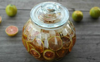 Chanh đào ngâm mật ong chống ho cho cả nhà