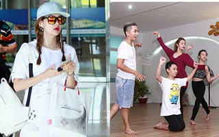 "Bám đuôi" một ngày tất bật của Minh Hằng