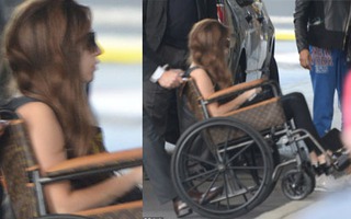 Lady Gaga ăn mừng sinh nhật trên xe lăn