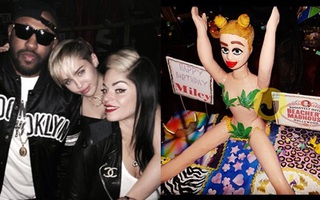 Bánh sinh nhật Miley Cyrus gắn hình nộm phản cảm