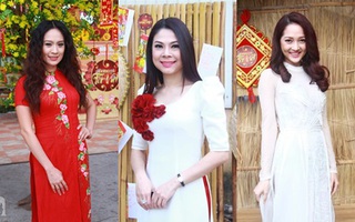Sao Việt đồng loạt mặc áo dài sặc sỡ đón Tết sớm 