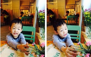 Con trai Vân Hugo nghêu ngao hát trong quán cafe