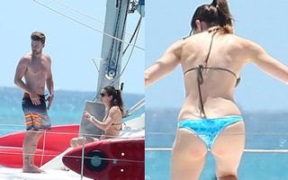 Jessica Biel khoe "eo thon bụng phẳng" lướt sóng cùng chồng