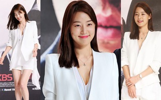 "Cô dâu nhỏ xinh" Han Ji Hye bừng sáng với sắc trắng