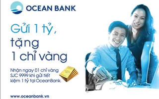 Gửi tiết kiệm được tặng vàng tại OceanBank