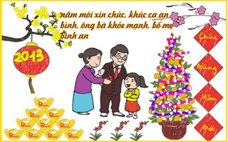 Họa sĩ “nhí” ngồi máy tính vẽ sắc Xuân