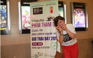 Bắt gặp Bảo Trâm dự chiếu phim hưởng ứng Giờ trái đất 2013