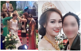 Nàng dâu được mẹ chồng trao vương miện trị giá 100 cây vàng trong đám cưới "khủng"