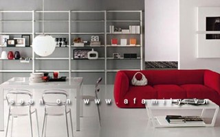 Nghệ thuật phối màu đỏ và trắng cho nhà đẹp