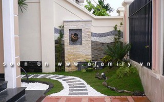 "Thổi hồn" cho tường bằng tranh đá