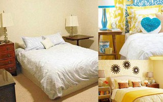 1 phòng ngủ, 2 cách thay "áo mới" cực đơn giản bằng... màu sắc