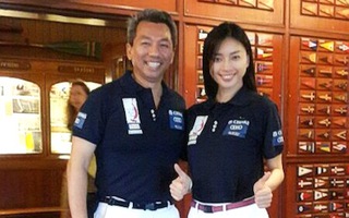 Ngô Thanh Vân tươi cười trên du thuyền cùng chồng Diễm My