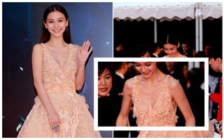 Angelababy lộ vòng một "bất thường"