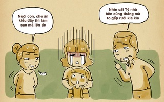 Tranh vui: Thực tế phũ phàng chỉ bố mẹ nuôi con còi mới hiểu