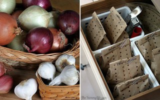 Trữ theo cách này sẽ bảo quản được hành, tỏi lâu hơn rất nhiều