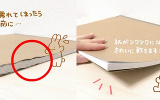 Người Nhật có tuyệt chiêu giúp sổ sách tập vở không bị cong vênh vì ướt cực nhanh và hiệu quả