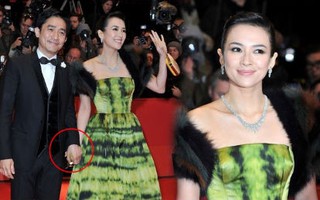 Chương Tử Di tình tứ với Lương Triều Vỹ trên thảm đỏ 