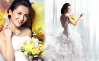 “Nàng A Châu” Lưu Đào đẹp lung linh khi khoác váy cô dâu 