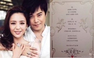 Tiểu hoa đán Đồng Lệ Á lộ thiệp cưới trước ngày lên xe hoa 